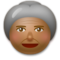 Old Woman - Medium Black emoji on LG